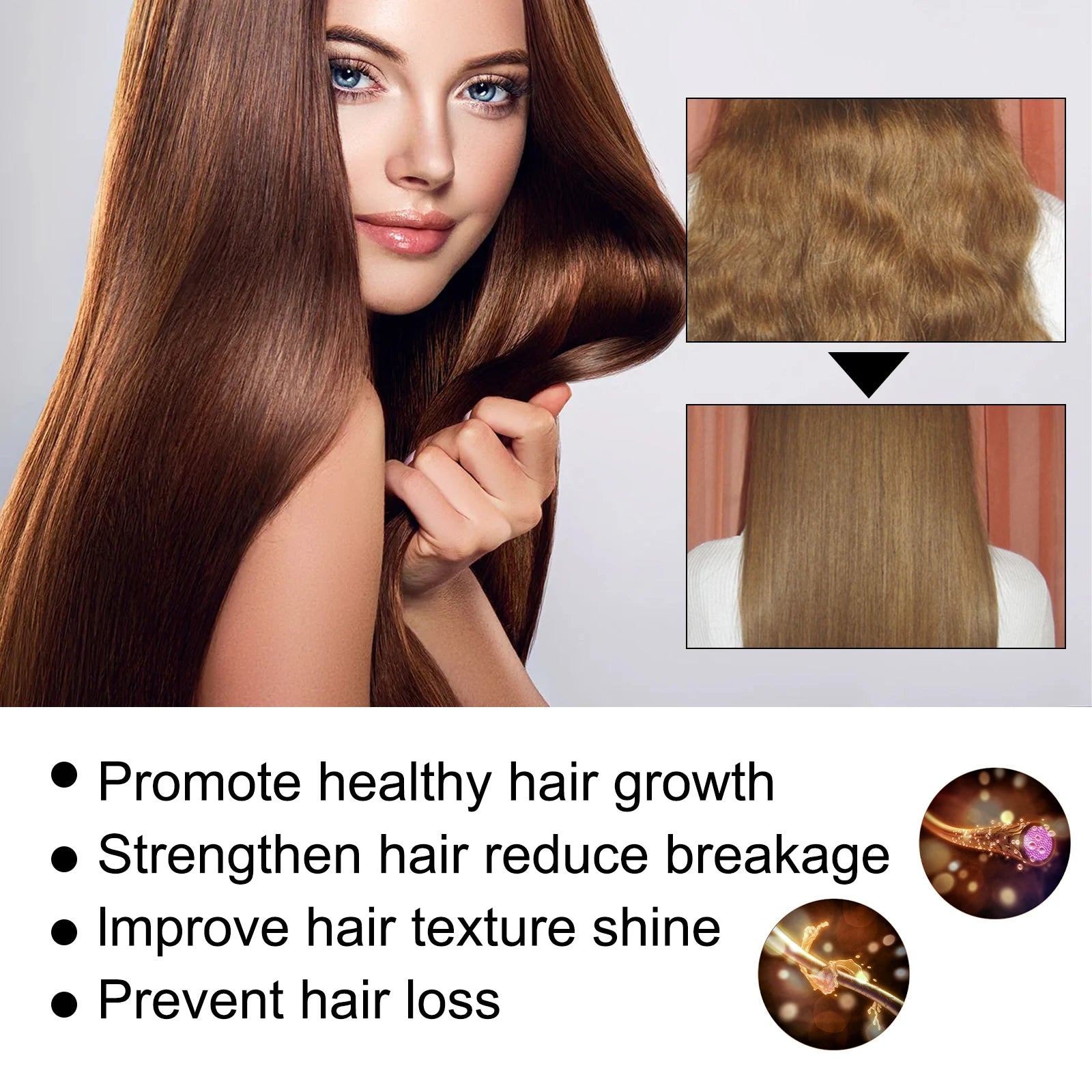 Hair Growth Oil Anti Breakage Hair Repair Split Ends Nourish Scalp Moisturizing Oil