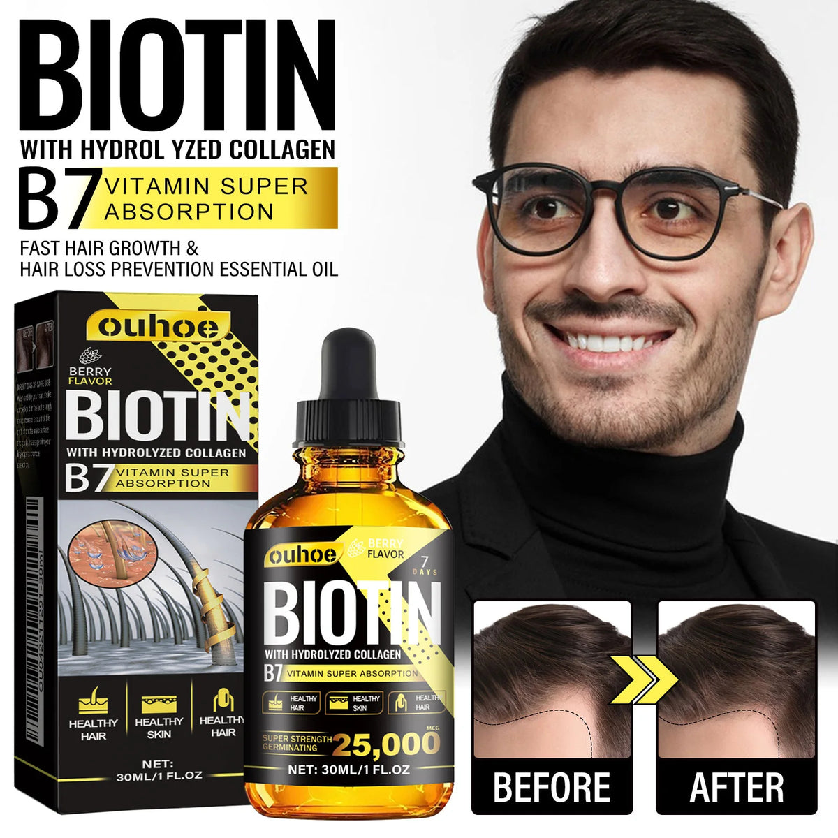 30ml Collagen B7 Vitamin Hair Care Essential Oil
