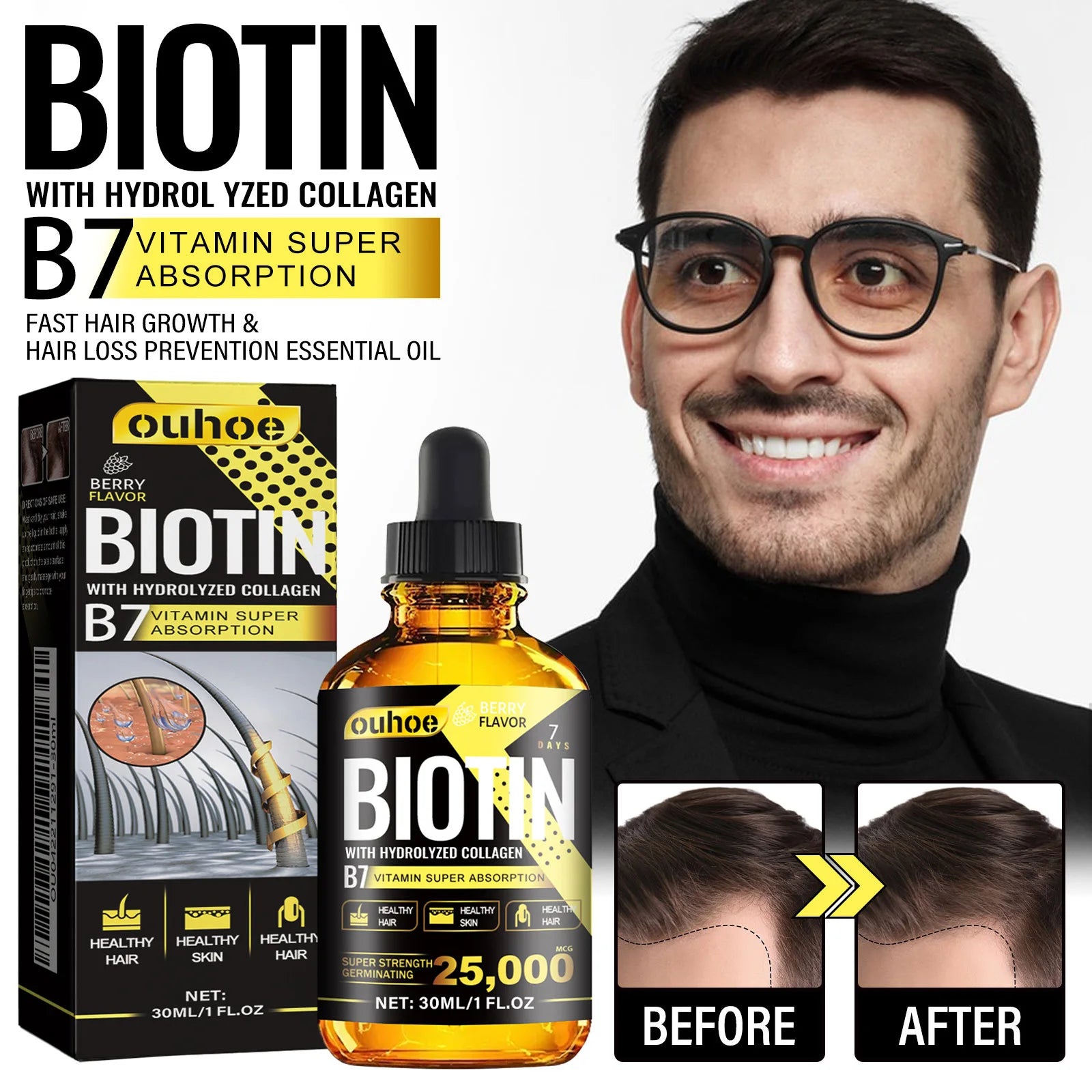 30ml Collagen B7 Vitamin Hair Care Essential Oil