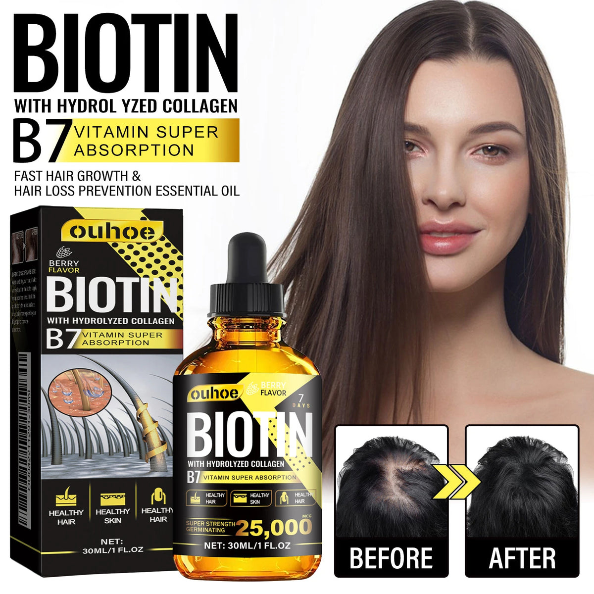 30ml Collagen B7 Vitamin Hair Care Essential Oil