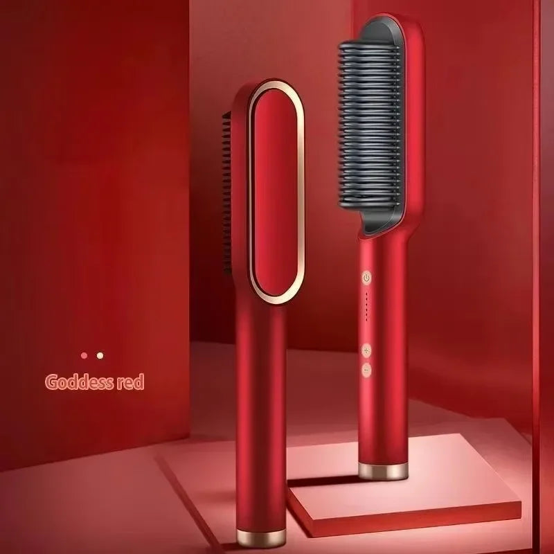 Professional Quick Heated Electric Hot Comb Hair Straightener