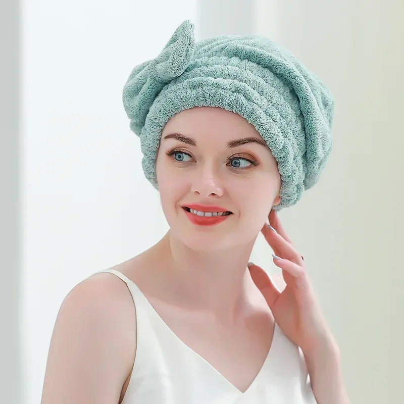 Bamboo  Microfiber Hair Towel Wrap