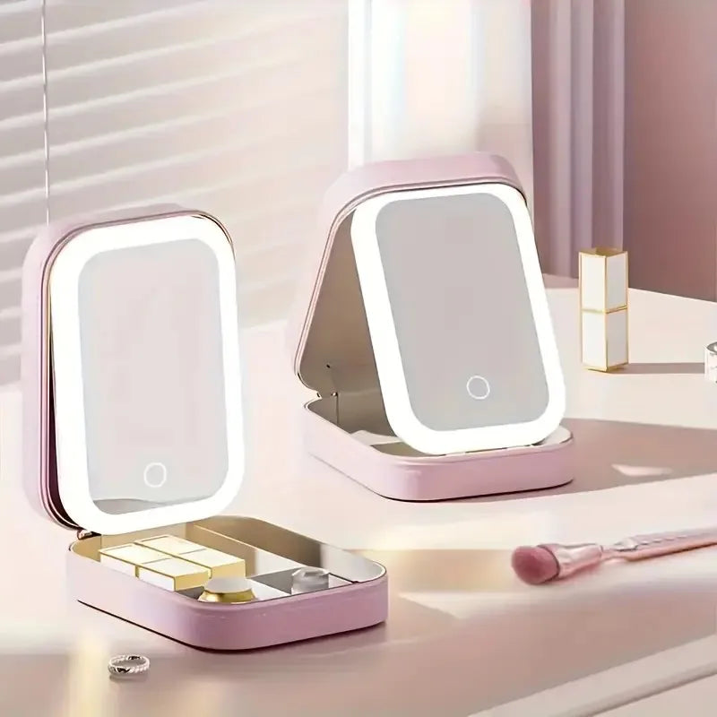 Foldable Mirror Box for Makeup