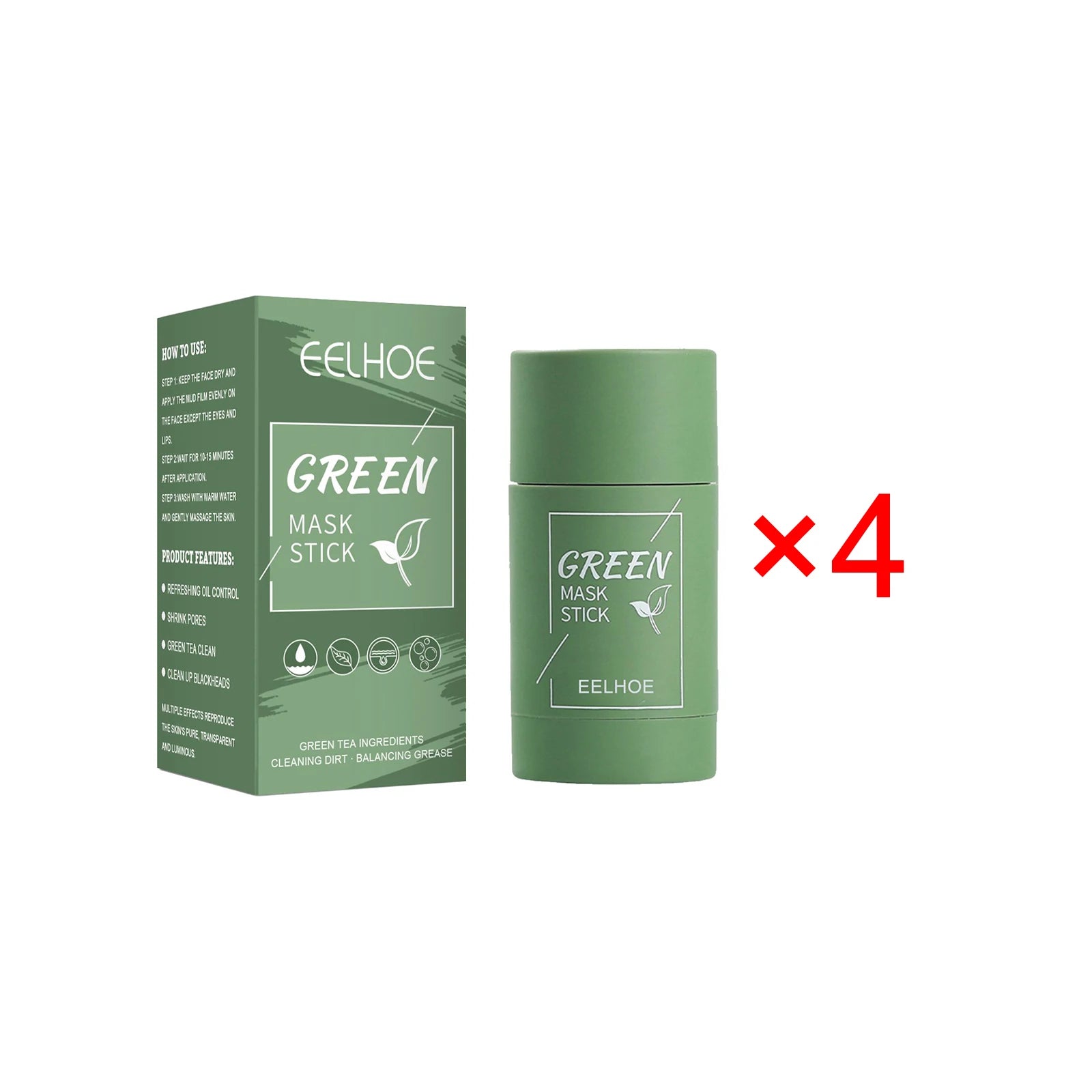 Green Tea Solid Mask Clean Dirt Shrink Pores Blackhead Remover