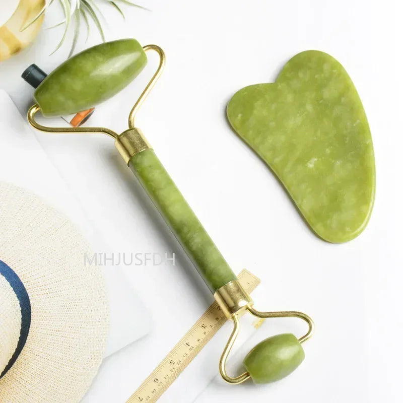 Natural Jade Roller Massager for Face Body Back Foot Massage Roller