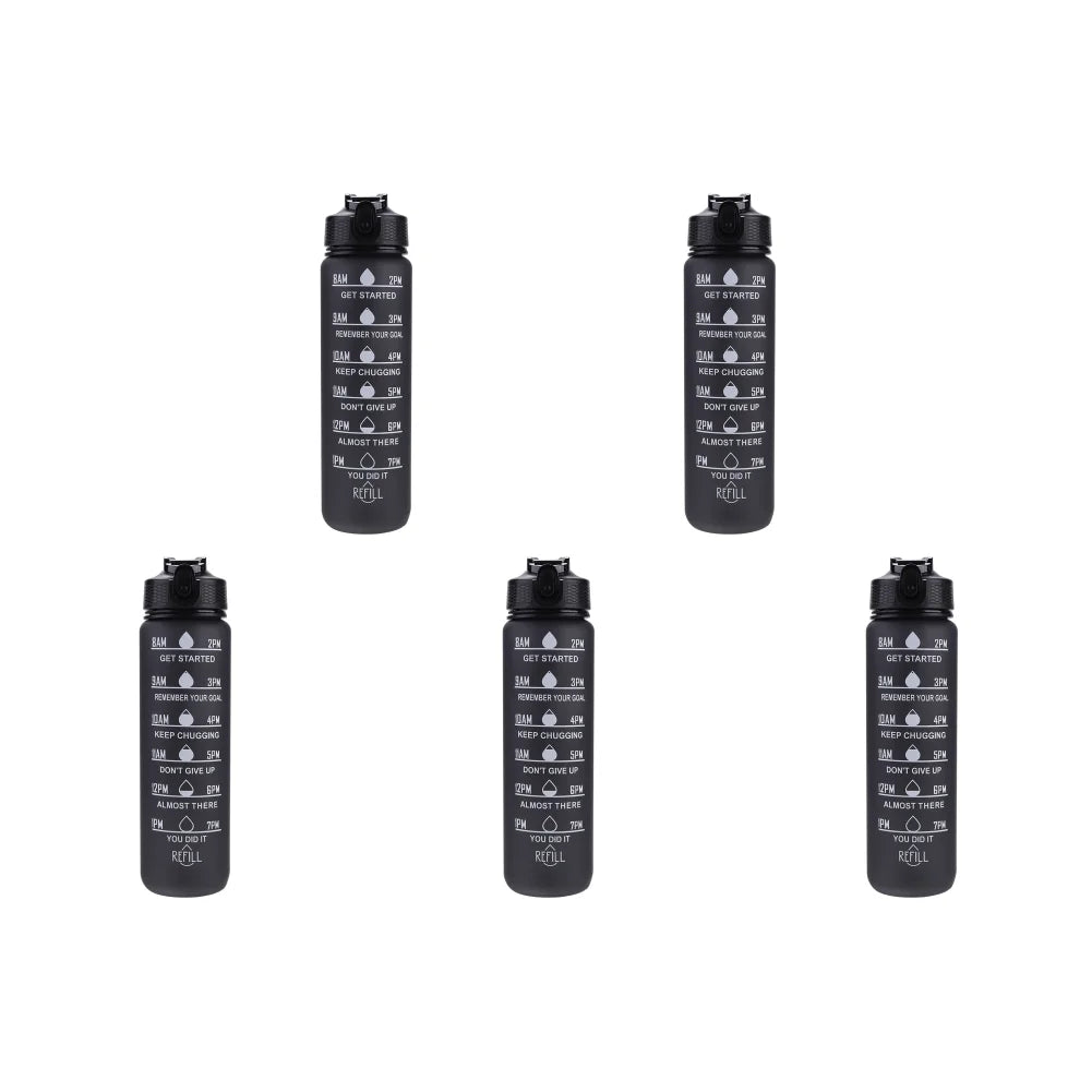 1000ml Water Bottle with Time Scale Outdoor Fitness Bike Water Cup