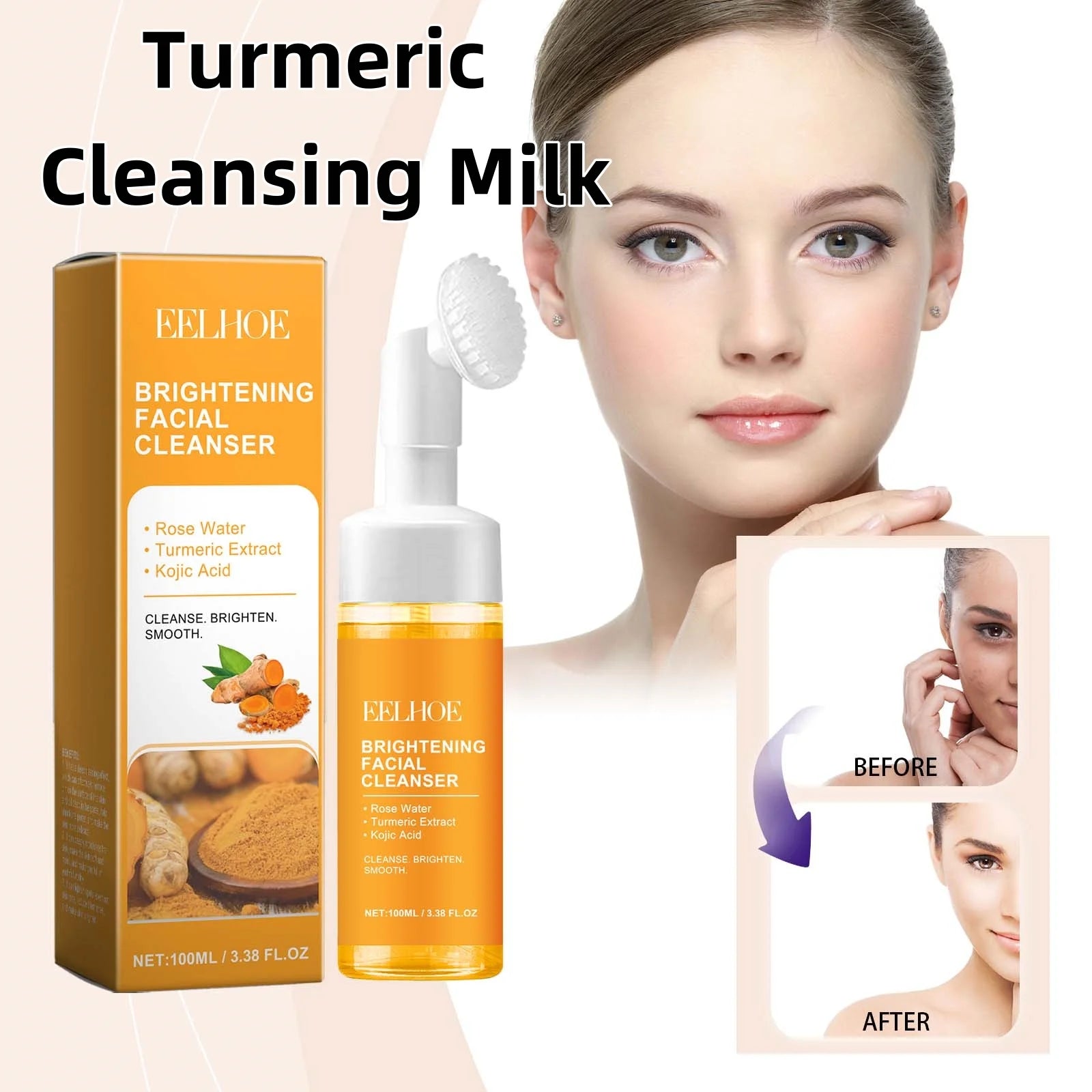 Turmeric Cleansing Milk Foam Facial Cleanser
