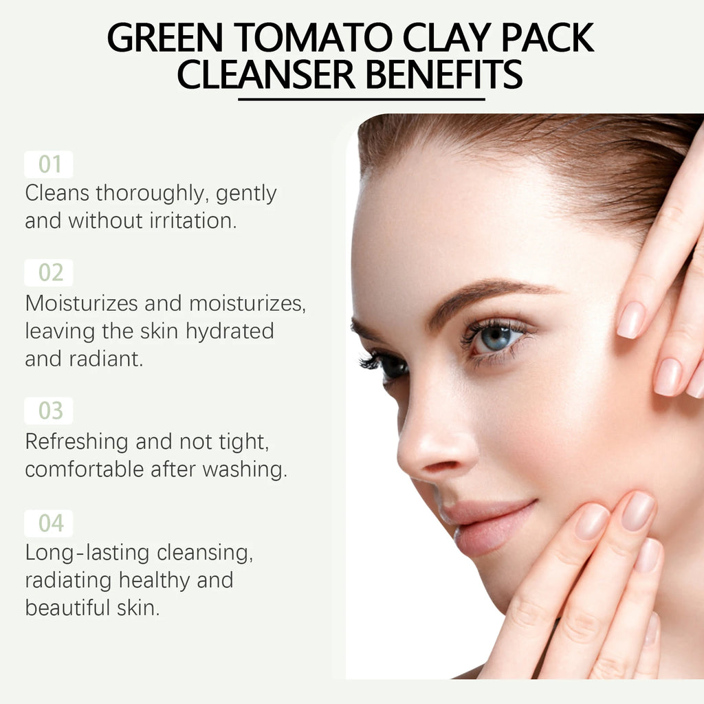 Green Tomato Face Wash Gentle Pore Cleansing  Oil Balancing Facial Cleanser