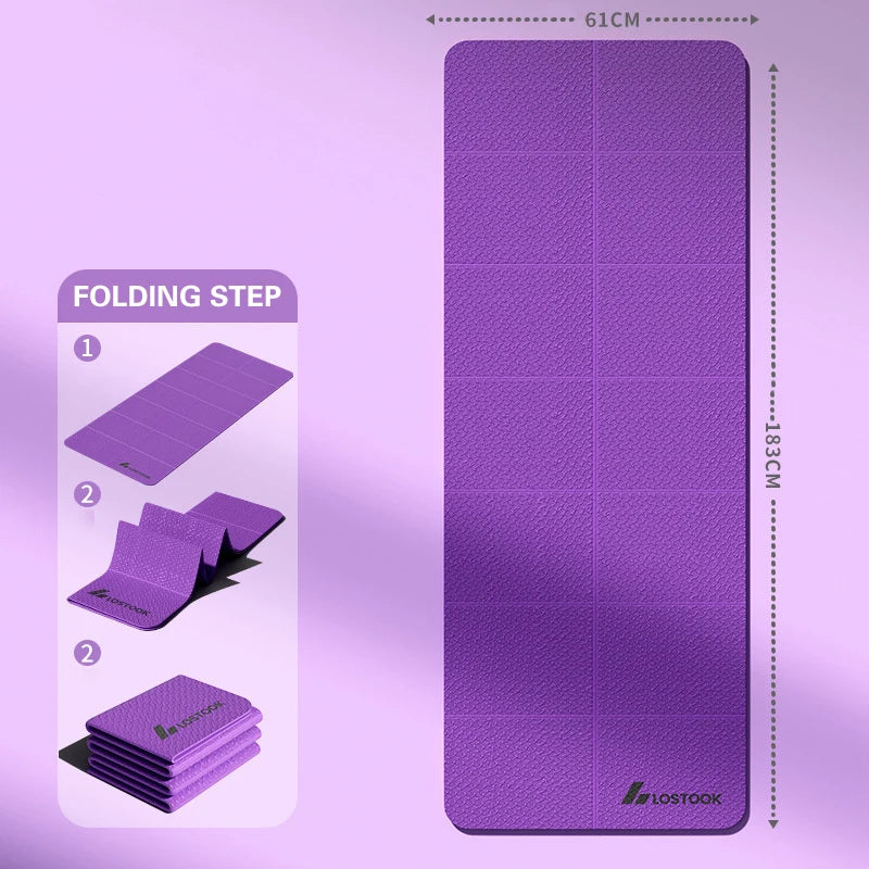 Foldable Yoga Mat Eco Friendly Tpe