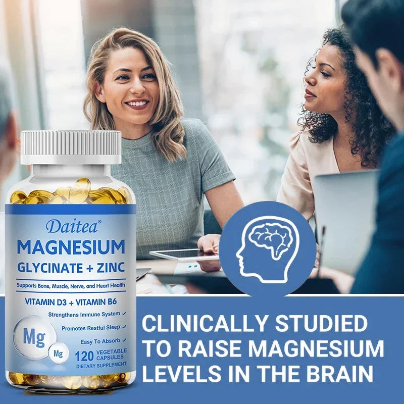 Magnesium Zinc & Vitamin D3 - Triple Supplement for Men and Women - for Sleep, Bones, Heart, Immune Support