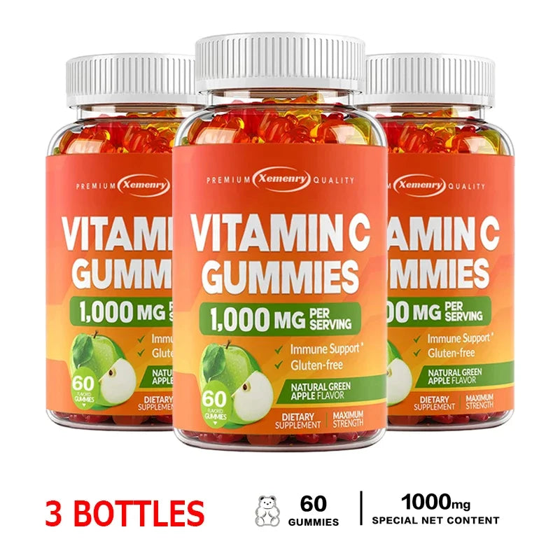 Vitamin C Gummies 1000mg - Natural Antioxidant That Supports A Healthy Immune System and Promotes Cell Production