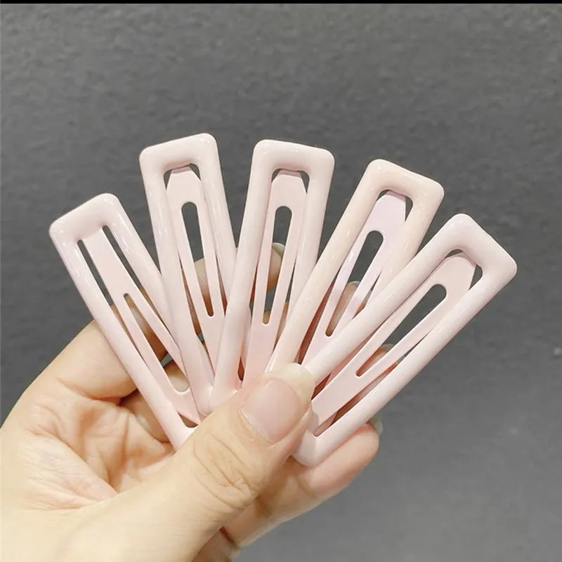 Oil Geometric Rectangle Hair Clips Candy Color