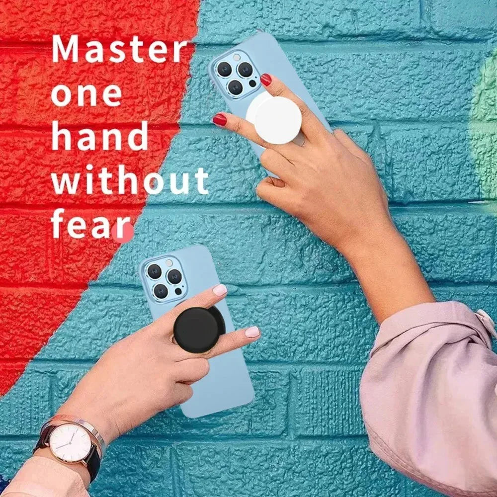 Magnetic Folding Phone Socket Grip Pocket Finger Expanding Stand For MagSafe iPhone Mac Samsung 17 16 15 14 13 12 Xiaomi Huawei