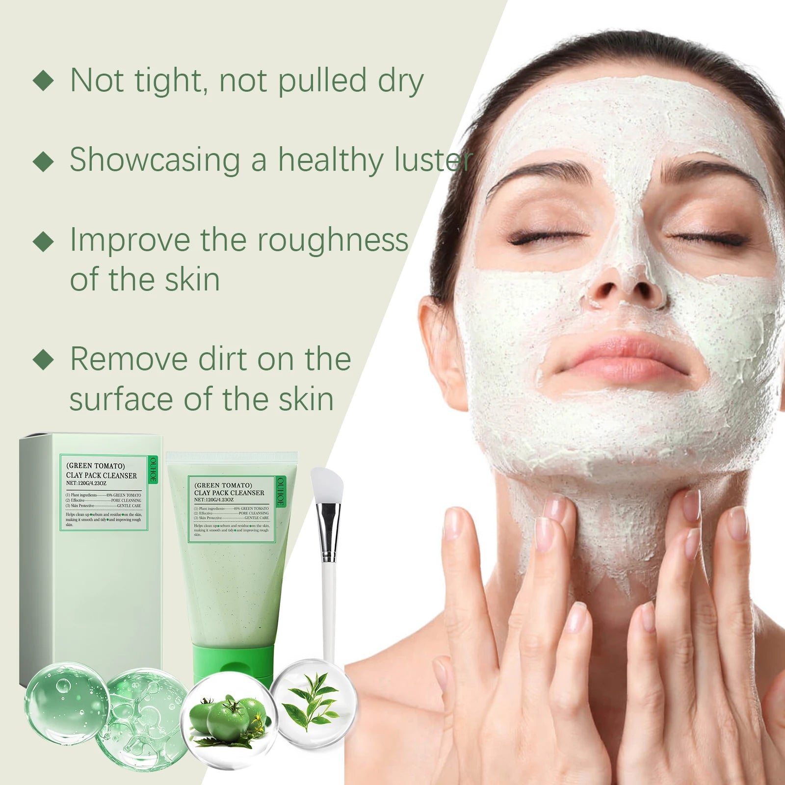 Green Tomato Face Wash Gentle Pore Cleansing  Oil Balancing Facial Cleanser