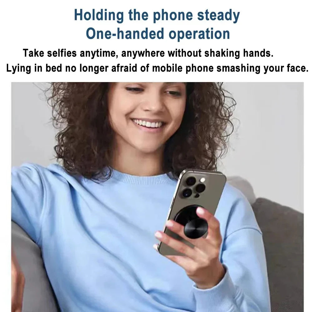 Magnetic Folding Phone Socket Grip Pocket Finger Expanding Stand For MagSafe iPhone Mac Samsung 17 16 15 14 13 12 Xiaomi Huawei