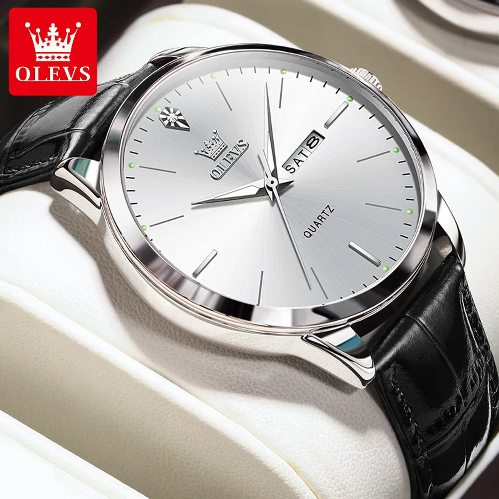 Fashion Business Brand Original Men Watches Leather Strap