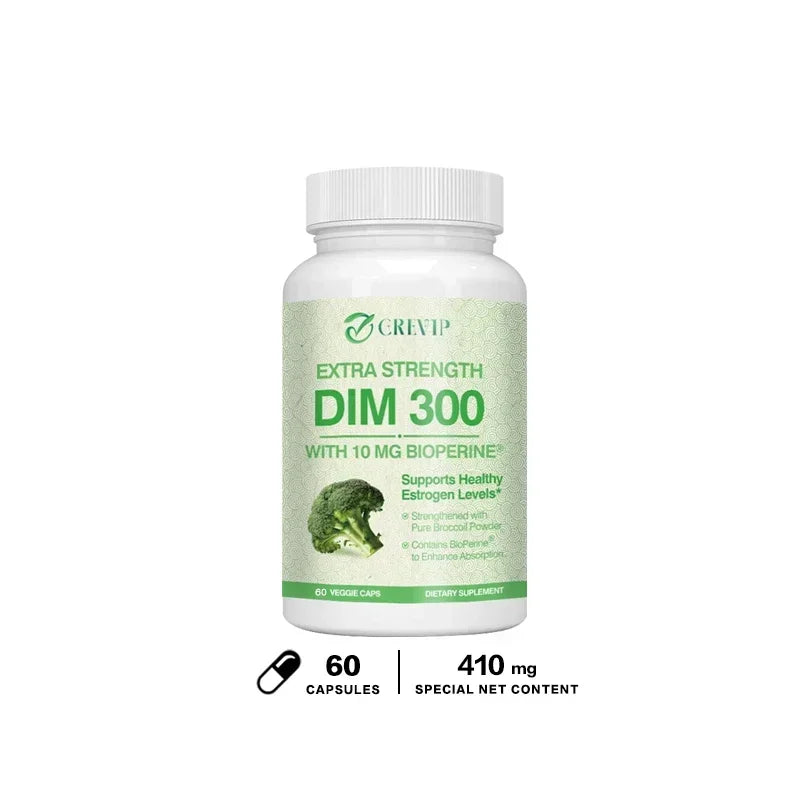 DIM 300mg - Contains Broccoli To Support Metabolism, Hormone Balance, Relieve Menopausal Discomfort, and Enhance VitalitySupplem