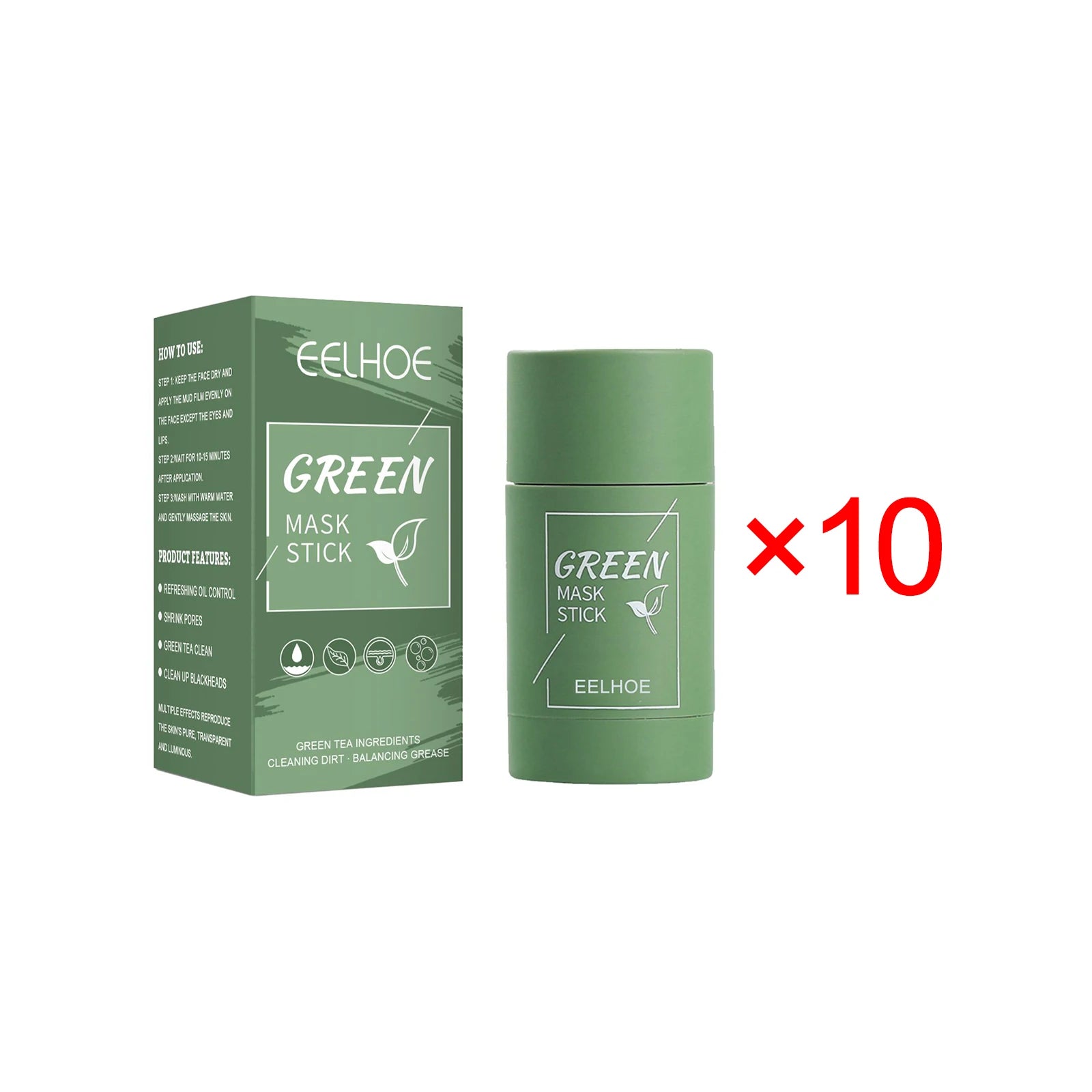 Green Tea Solid Mask Clean Dirt Shrink Pores Blackhead Remover