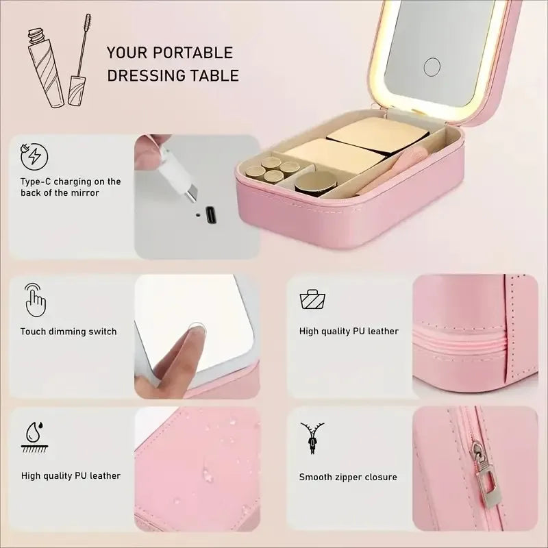 Foldable Mirror Box for Makeup
