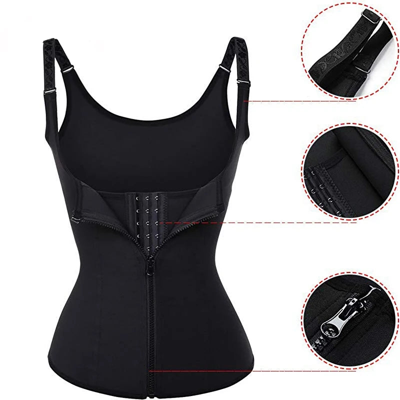 Sweat Waist Trainer Vest Slimming Corsets for Weight Loss Body Shaper Sauna Suits
