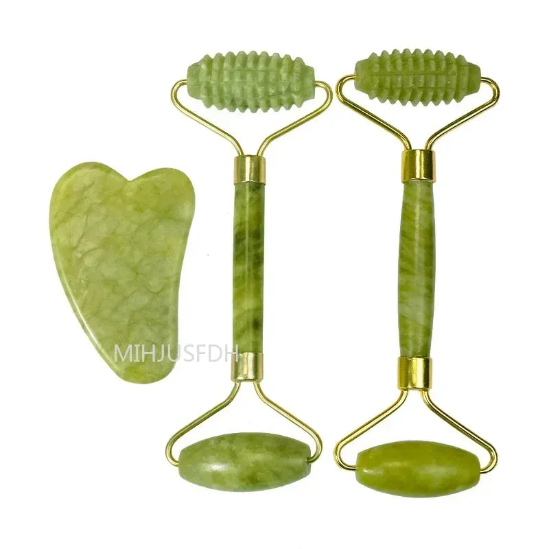 Natural Jade Roller Massager for Face Body Back Foot Massage Roller