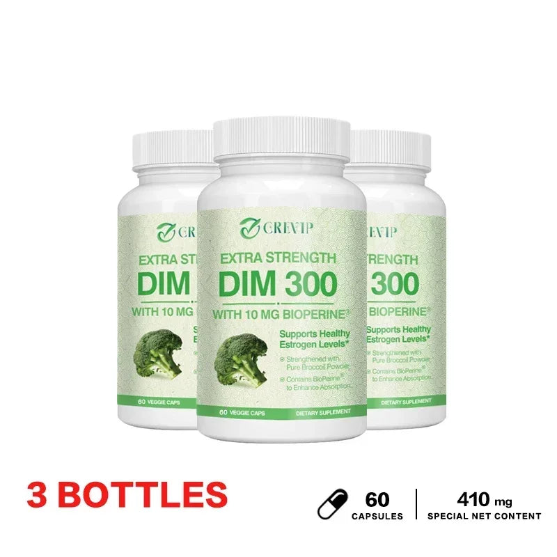 DIM 300mg - Contains Broccoli To Support Metabolism, Hormone Balance, Relieve Menopausal Discomfort, and Enhance VitalitySupplem