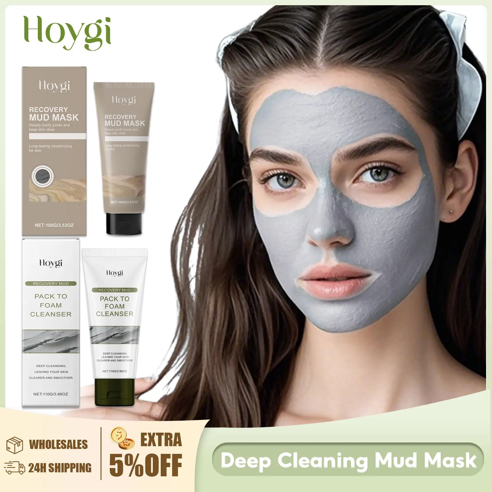 Deep Cleansing Mud Mask Anti Acne Blackheads Remover