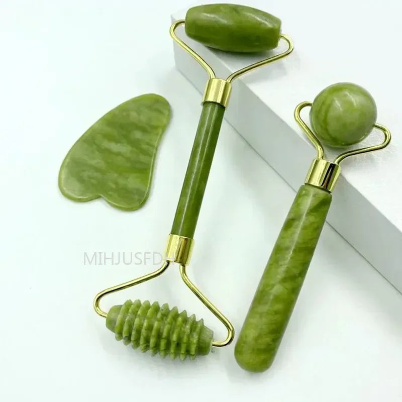 Natural Jade Roller Massager for Face Body Back Foot Massage Roller