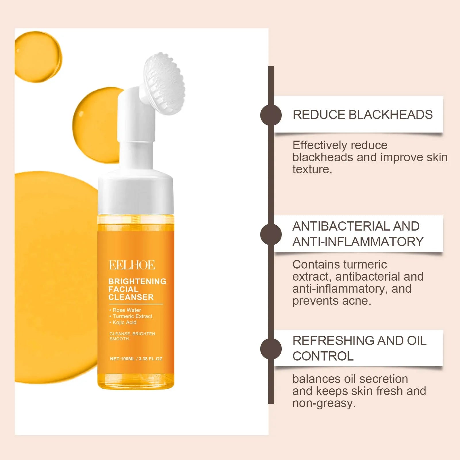 Turmeric Cleansing Milk Foam Facial Cleanser