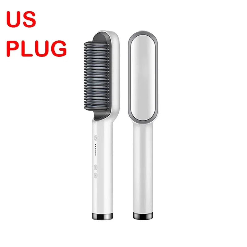 Professional Quick Heated Electric Hot Comb Hair Straightener