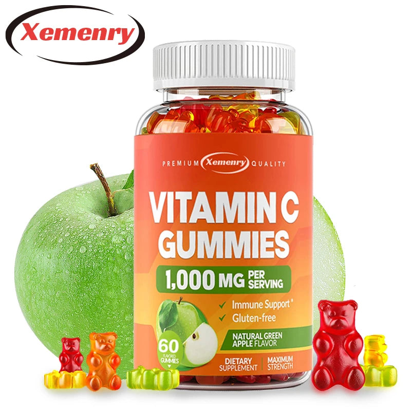 Vitamin C Gummies 1000mg - Natural Antioxidant That Supports A Healthy Immune System and Promotes Cell Production