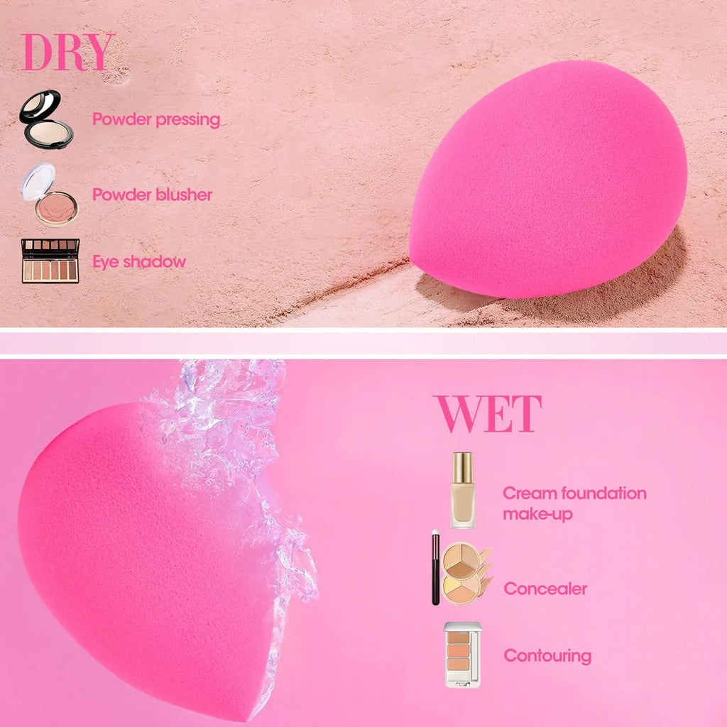 Makeup Sponge Set Pink Professional Beauty Cosmetic Sponges