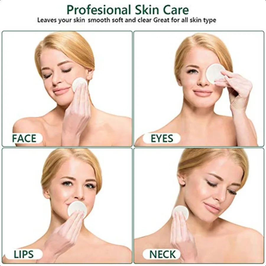 20 Packs Organic Reusable Makeup Remover Pads Washable Bamboo Cotton Rounds for All Skin Types with Cotton Laundry Bag