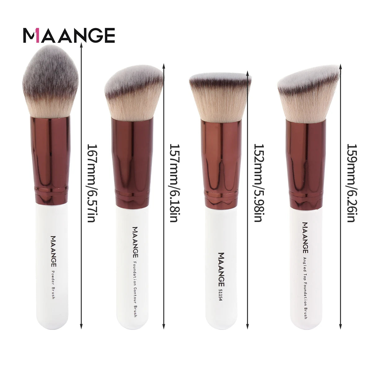 Makeup Brushes with Case Foundation Concealer Powder Makeup Brush