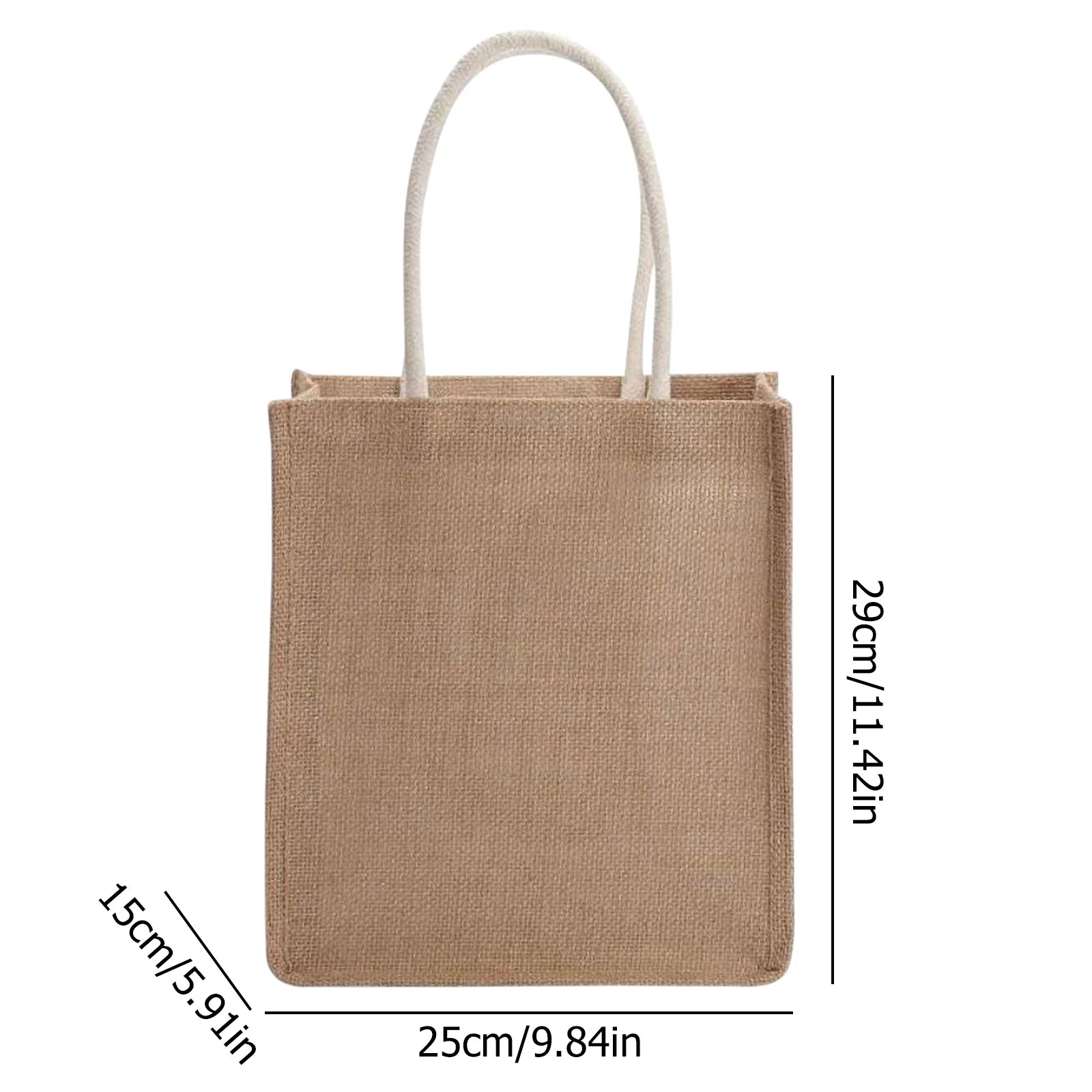 Burlap Tote Bags Blank, Jute Beach Shopping Handbag, Vintage Reusable Gift Bags with Handle for Grocery Crafts Birthday Parties