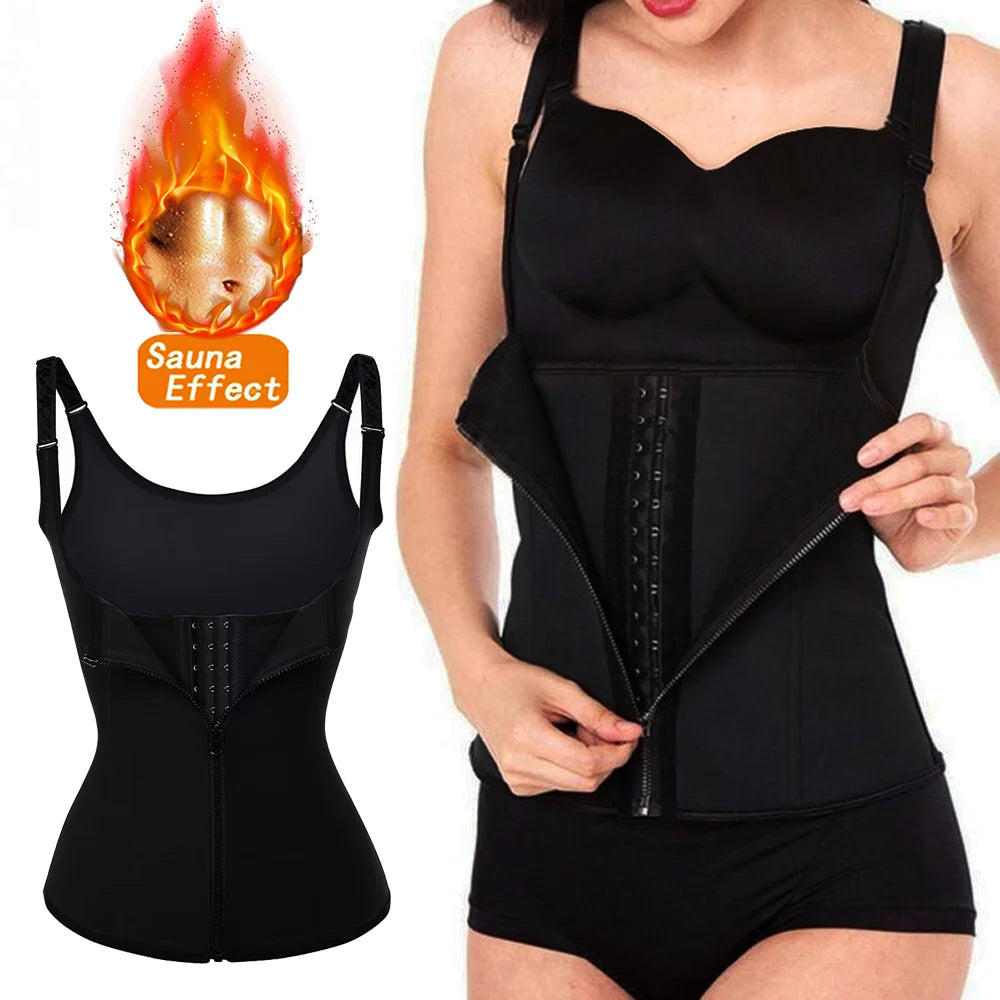 Sweat Waist Trainer Vest Slimming Corsets for Weight Loss Body Shaper Sauna Suits