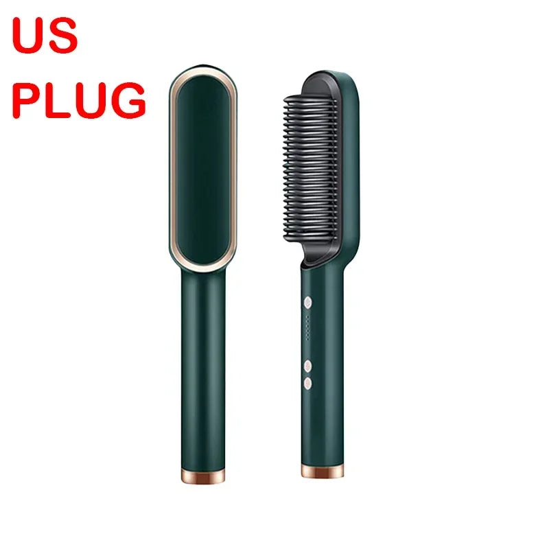 Professional Quick Heated Electric Hot Comb Hair Straightener