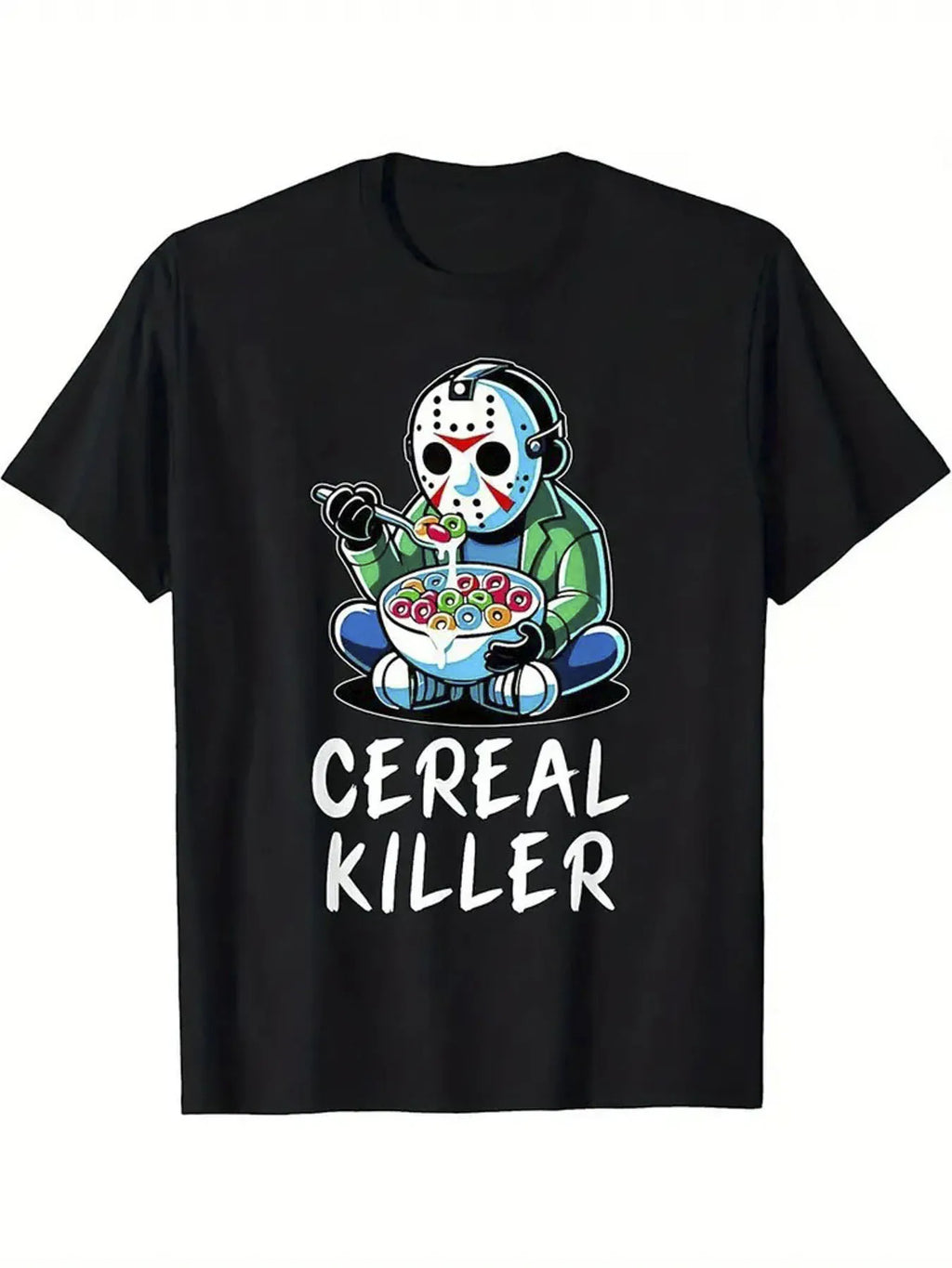 Mens 100 Cotton Cereal Killer Graphic T-Shirt