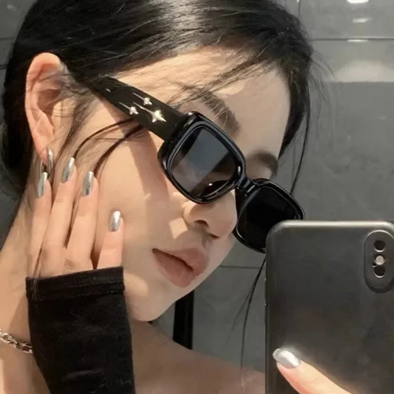 New Retro Small Square Sunglasses Women Cat Eye Sunglasses