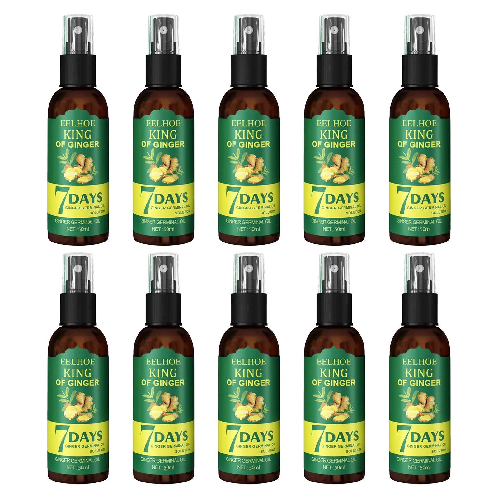 Ginger Hair Growth Spray Natural Ingredients Nutrition Increase Hair Scalp Repair Oil
