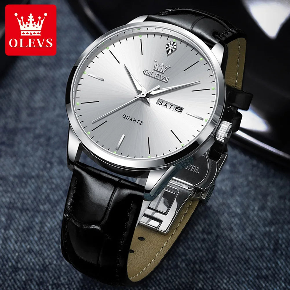 Fashion Business Brand Original Men Watches Leather Strap