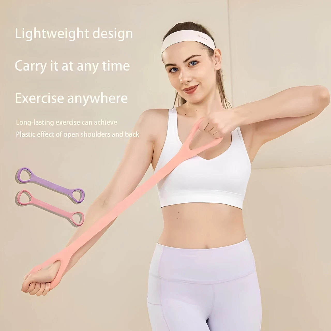 Stretch Strap Yoga 8 figure Tensioner Yoga Tool Elastic Stretch Band