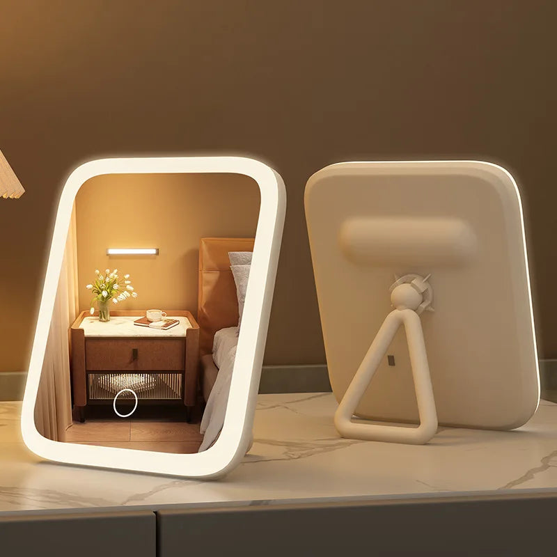 LED Smart Student Dormitory Desktop Fill Light Small Mirror