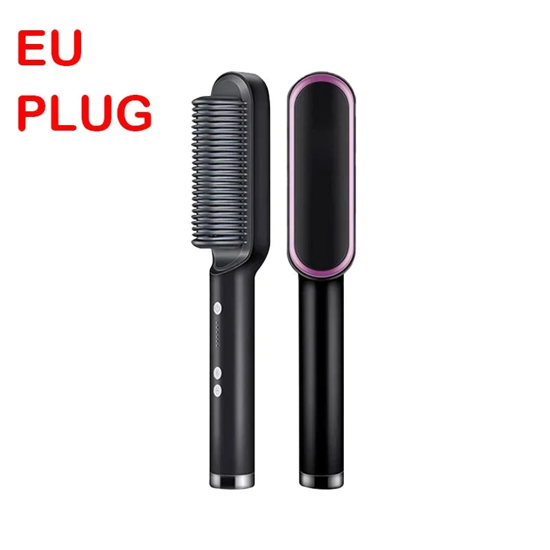 Professional Quick Heated Electric Hot Comb Hair Straightener