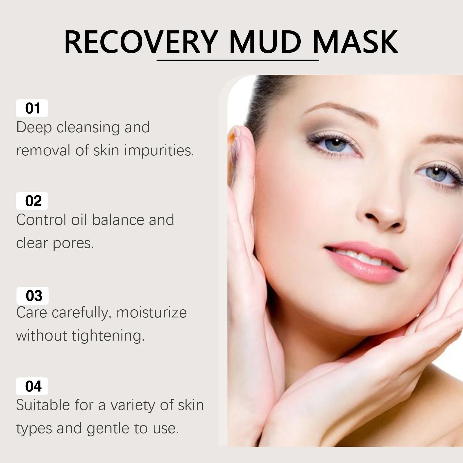 Deep Cleansing Mud Mask Anti Acne Blackheads Remover