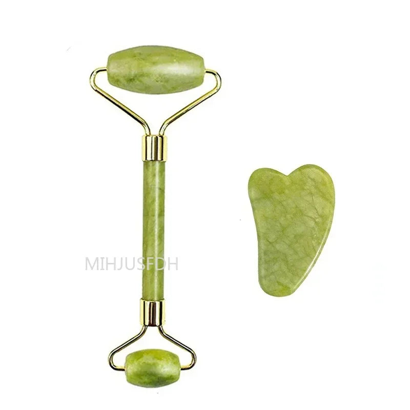 Natural Jade Roller Massager for Face Body Back Foot Massage Roller