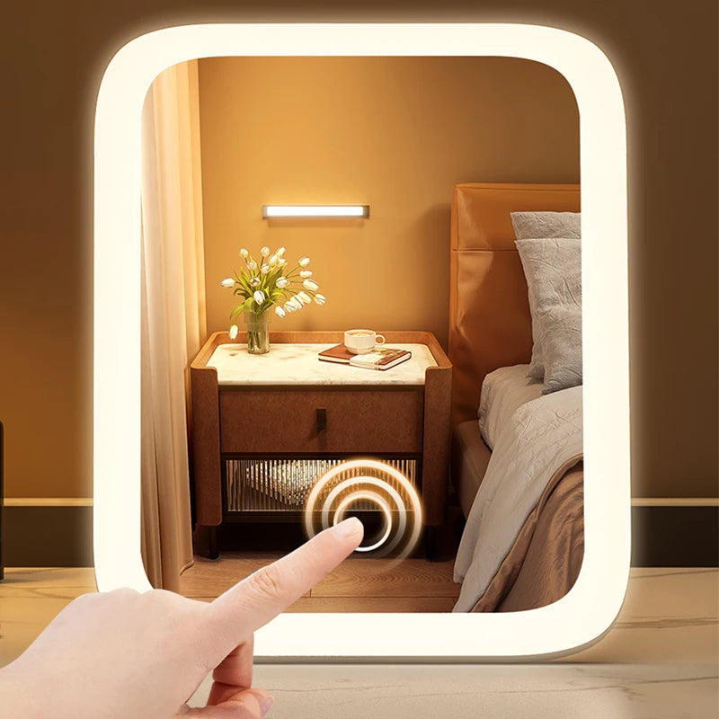 LED Smart Student Dormitory Desktop Fill Light Small Mirror
