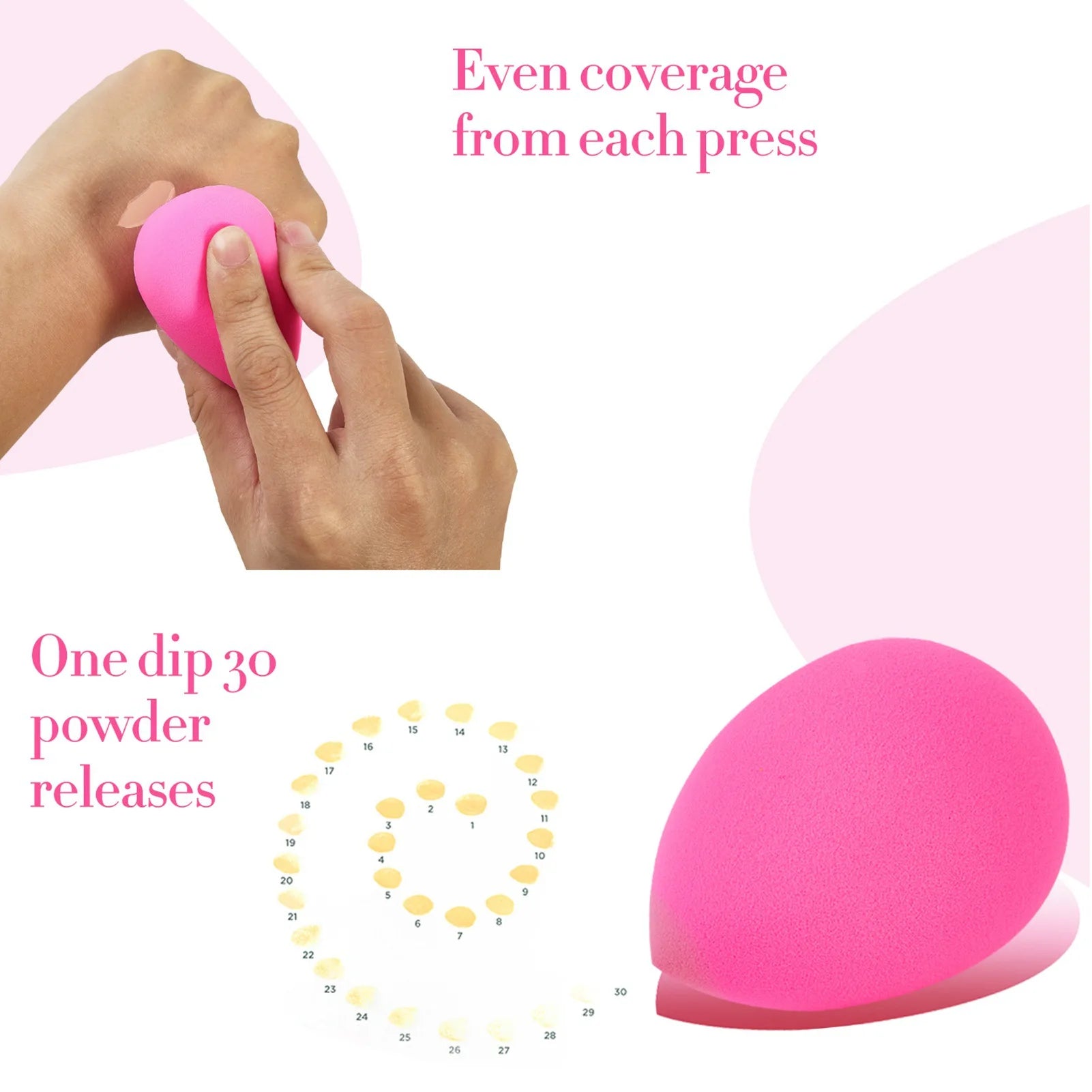 Pink Professional Beauty Cosmetic Sponges