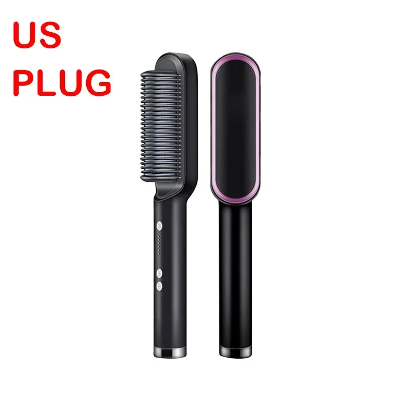 Professional Quick Heated Electric Hot Comb Hair Straightener