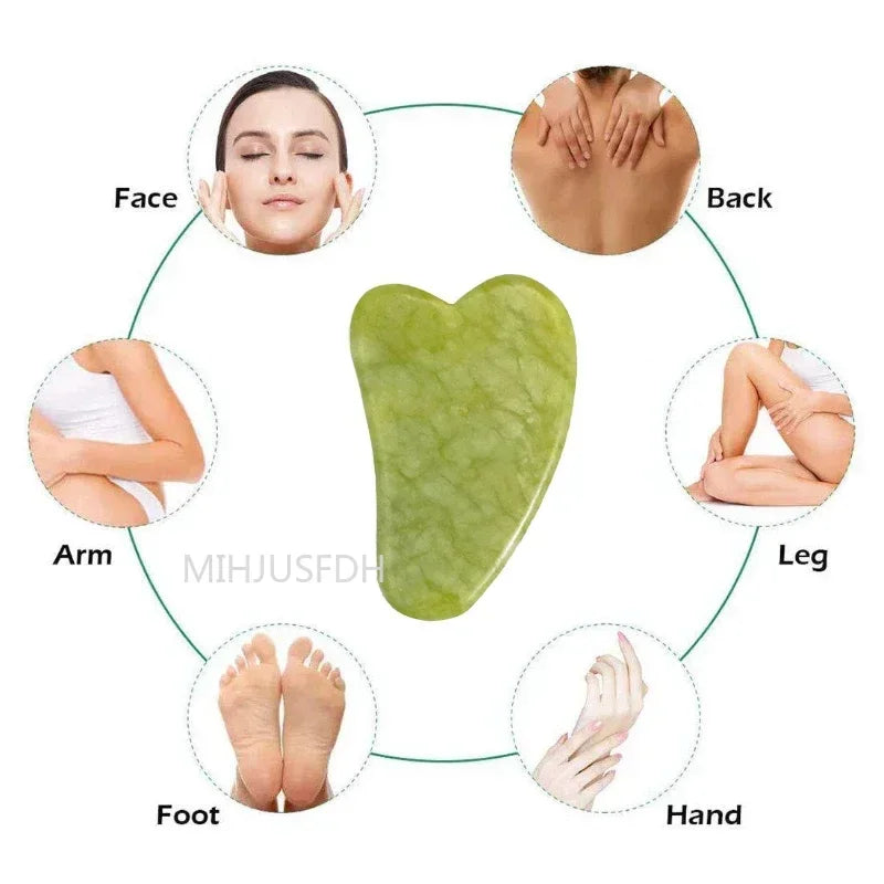 Natural Jade Roller Massager for Face Body Back Foot Massage Roller